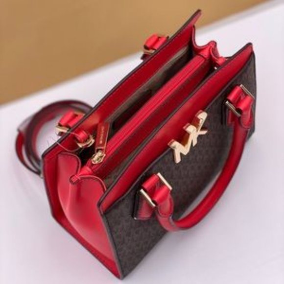 Michael Kors Mott Medium Satchel Coral Reef - Picture 3 of 8